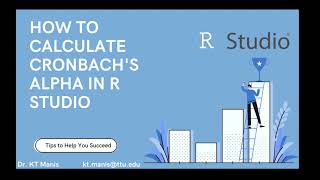 How to calculate Cronbachs alpha in R Studio [upl. by Atiuqrehs]