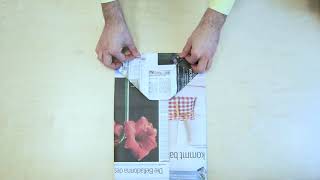 Verpacken mit Zeitungspapier Lifehack [upl. by Yrolam374]