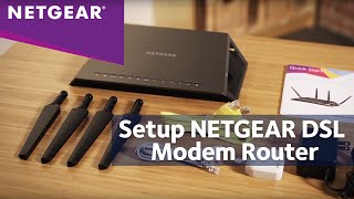 How To Install a NETGEAR DSL Modem Router [upl. by Esilahc]