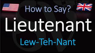 How to Pronounce Lieutenant CORRECTLY [upl. by Mcknight322]