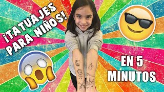 ¡Cómo hacer TATUAJES caseros para NIÑOS y NIÑAS fácil y rápido [upl. by Samanthia]