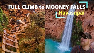 Full CLIMB down to MOONEY FALLS  Havasupai  Grand Canyon [upl. by Raquel]