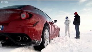 Ferrari FF Vs Bentley Continental V8 on Ice  Top Gear  Series 18  BBC [upl. by Romalda349]