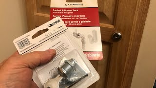 INSTALLING “cabinet and drawer lock” TRICKY gate house 0252956 [upl. by Cressler]