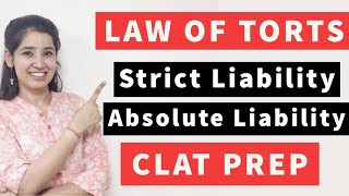 Strict Liability and Absolute Liability  Law of Torts [upl. by Hale]