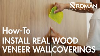 How to Install  Real Wood Veneer Wallcovering [upl. by Revkah367]