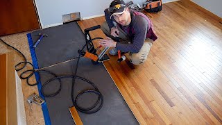 Hardwood Floor Installation Nail Down Like a PRO [upl. by Brandwein438]