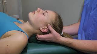 Osteopathic Technique Demo  SubOccipital Release Craniosacral Therapy [upl. by Notrem]