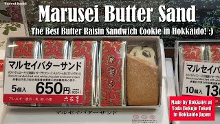 Marusei Butter Sand  The Best Butter Raisin Sandwich Cookie in Hokkaido [upl. by Vas963]