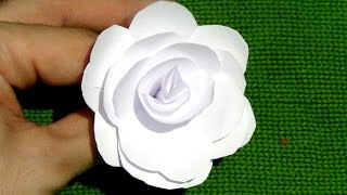 CÓMO HACER una FLOR DE PAPEL EN 5 MINUTOS [upl. by Relyhs]