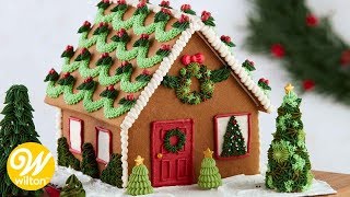 Easy Gingerbread House Decorating Techniques  Wilton [upl. by Ahsiken294]