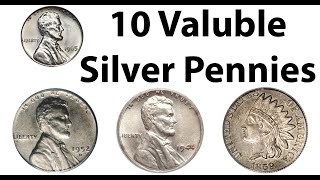 SILVER PENNIES Heres 10 Valuable Silver Pennies Worth Money [upl. by Aspia]