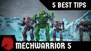 Mechwarrior 5 Mercenaries  5 Best Tips  EZ Mode [upl. by Odiug767]