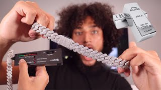 Unboxing NEW REAL Silver Iced Out 19MM Cuban Link And Review  500 GIVEAWAY  Astroice Jewelry [upl. by Nilyak740]