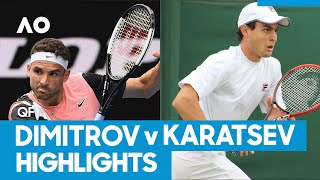 Grigor Dimitrov vs Aslan Karatsev Match Highlights QF  Australian Open 2021 [upl. by Bank]