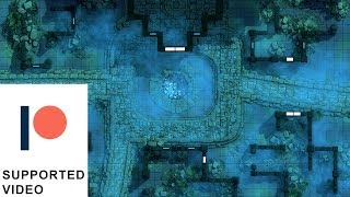 3 Hour Living Battle Map  Temple Ruins Night [upl. by Christoforo]