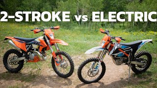 2022 KTM 300 XCW vs Electric KTM Freeride EXC  Off Road Test [upl. by Karole]