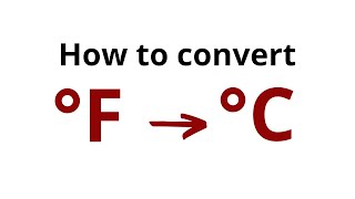 How to convert Fahrenheit to Celsius [upl. by Aubarta]