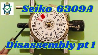 Seiko 6309A Disassembly Part 1 [upl. by Omik]