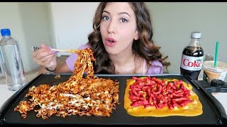 CHEESY NOODLES  CHIPOTLE RANCH HOT CHEETOS WITH CHEESE MUKBANG Eating Show  MEESH LA [upl. by Lind302]