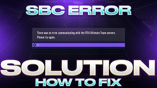 HOW TO FIX SBC SUBMIT ERROR FIFA 21 [upl. by Nosloc]