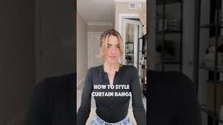 HOW TO STYLE CURTAIN BANGS [upl. by Gilleod]