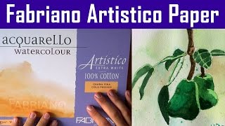 Fabriano Artistico Cold Pressed Watercolor Paper Quick Review and Demo Tools 4 [upl. by Airdnassac958]