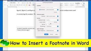 How to Insert a Footnote in Microsoft Word [upl. by Amado403]