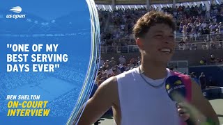 Ben Shelton OnCourt Interview  2023 US Open Round 3 [upl. by Arayk]