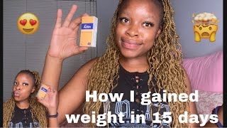 How im gaining weight Cipla Actin review South African YouTuber [upl. by Yznil]