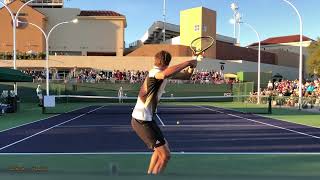 Alexander Zverev amp Aslan Karatsev  Court Level Practice IW 2022 [upl. by Uuge949]