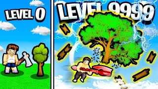 CHOPPING MAX LEVEL TREE in Timber  Roblox [upl. by Chaddie]