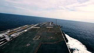 See aircraft carrier tested at top speed [upl. by Afinom]