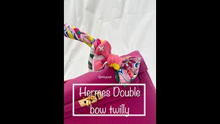 How to tie a twilly into a Double Bow with a Hermes twilly hermestwilly [upl. by Tudor]