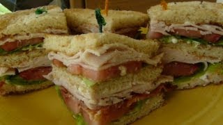 CLASSIC CLUB SANDWICH  How to make a CLUBHOUSE SANDWICH [upl. by Cam]