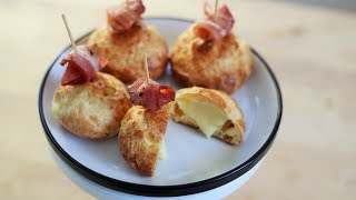 Savoury Profiteroles Filled With Mornay amp Bacon [upl. by Idissak]