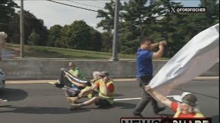 Lefties losing it ‘Climate crazies’ block roads in Washington DC [upl. by Ruhl214]