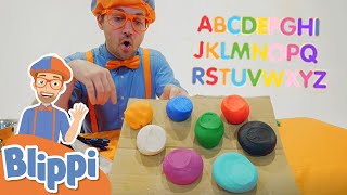 Blippi Learns Colors amp Letters For Kids With Clay  Educational Videos For Kids [upl. by Artinak]