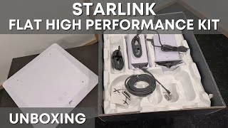 Starlink Flat High Performance Kit Unboxing [upl. by Mclain]