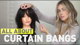 How To Cut and Style Curtain Bangs [upl. by Eltsirc]