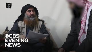 ISIS leader Abu alBaghdadi seen in new footage [upl. by Nylaehs427]