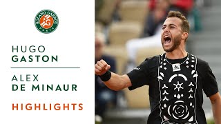 Hugo Gaston vs Alex De Minaur  Round 1 Highlights I RolandGarros 2022 [upl. by Leiuqeze297]