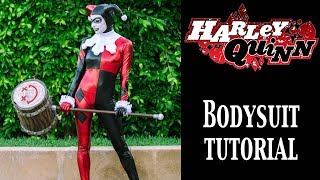 Harley Quinn Costume Tutorial  Bodysuit [upl. by Ahsemed]