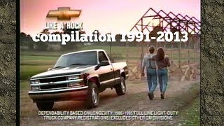 Chevy Silverado Commercial like a rock compilation 19912013 [upl. by Ahsropal]