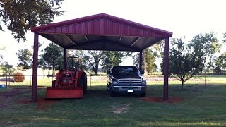 How To Build An All Metal Carport  From Start To Finish [upl. by Amby737]