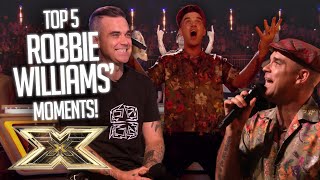 TOP 5 ROBBIE WILLIAMS MOMENTS  The X Factor UK [upl. by Regina]