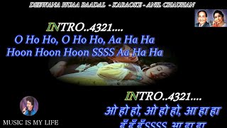 Deewana Hua Badal Karaoke Scrolling Lyrics Eng amp हिंदी [upl. by Siryt388]