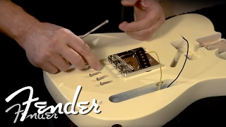 How to Install a Telecaster Bridge  Fender [upl. by Ahseinek727]