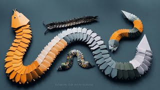 Modular Origami Snakes  Easy DIY paper snakes [upl. by Anividul]