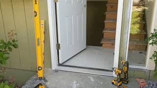 Jeld Wen Front Door Installation  Really crappy products and craftsmanship PART 1 [upl. by Ettenad]